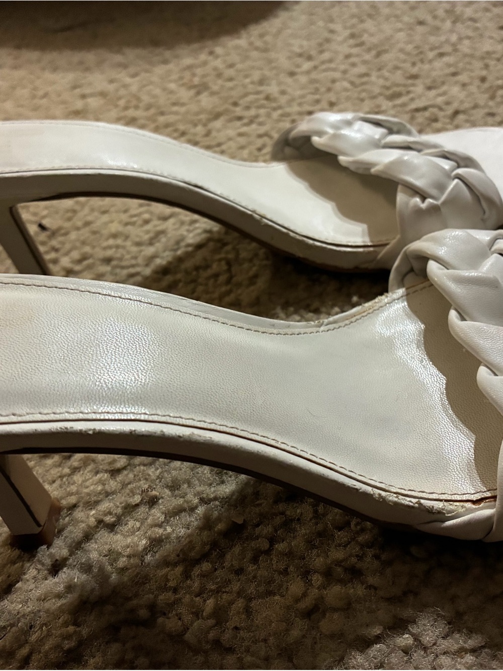 Mix No. 6 White Braided Strap Heeled Sandals